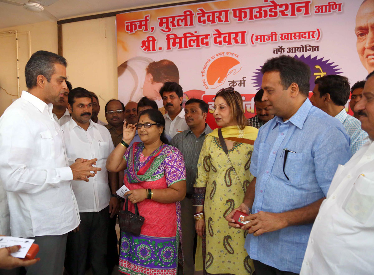 Congress Leader & Ex.MP.Milind Deora & Karm 84th Free Eye Check-Up Camp at Worli.