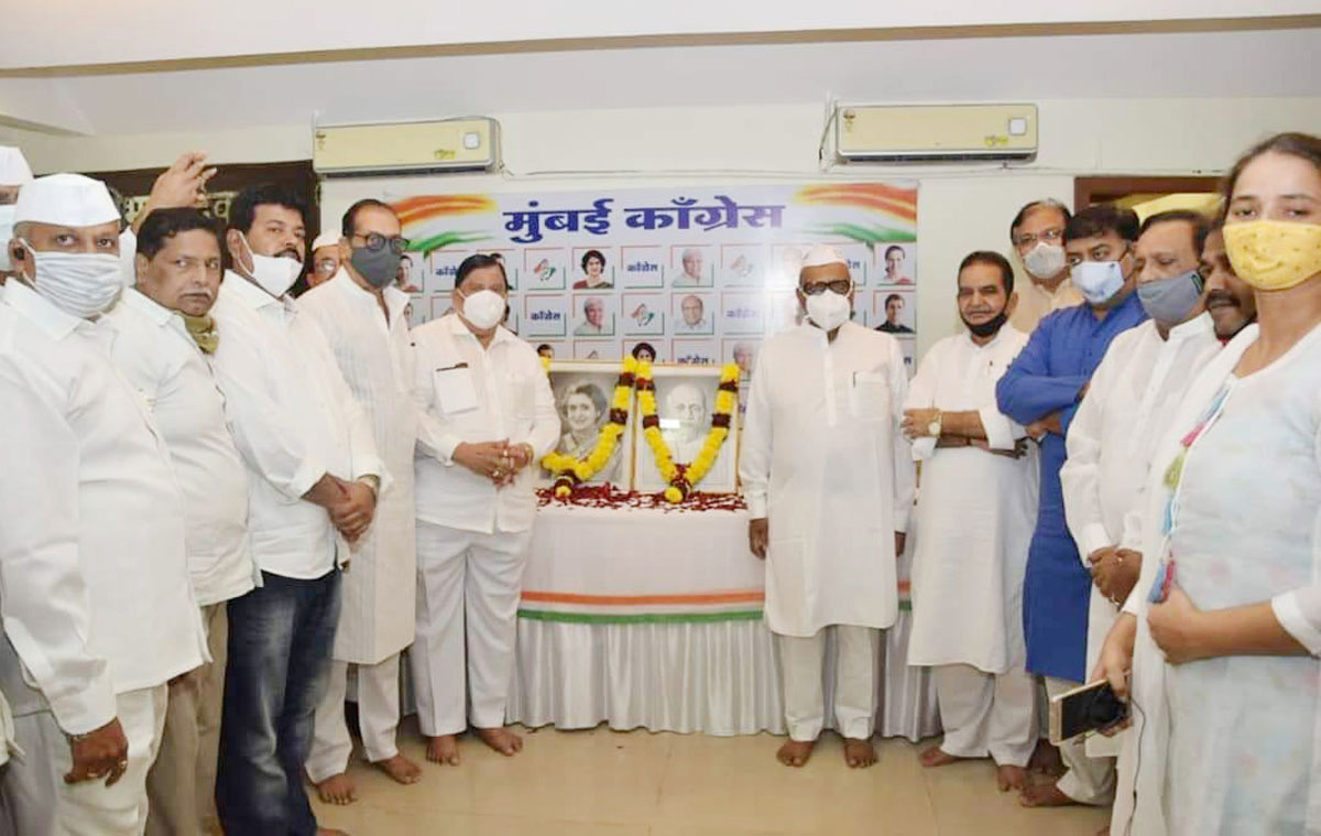 Mumbai Congress Tribute to Former Prime Minister Iron Lady Indira Gandhi on her Death Anniversary & Iron Man Sardar Vallabbhai Patel on his Birth Anniversary at Rajiv Gandhi Bhavan.