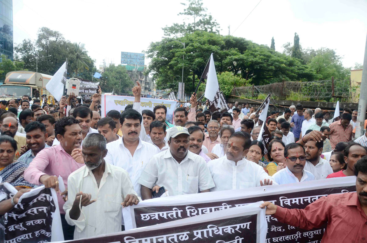 All Party Protest at GVK Andheri Airport.