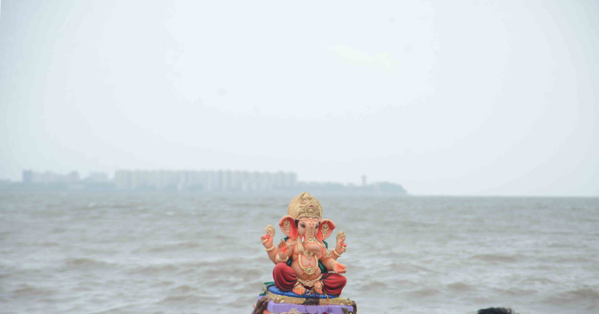 Ganpati Bappa Moriya..."Gauri Ganpati"Visarjan at Girgaum Chowpaty.