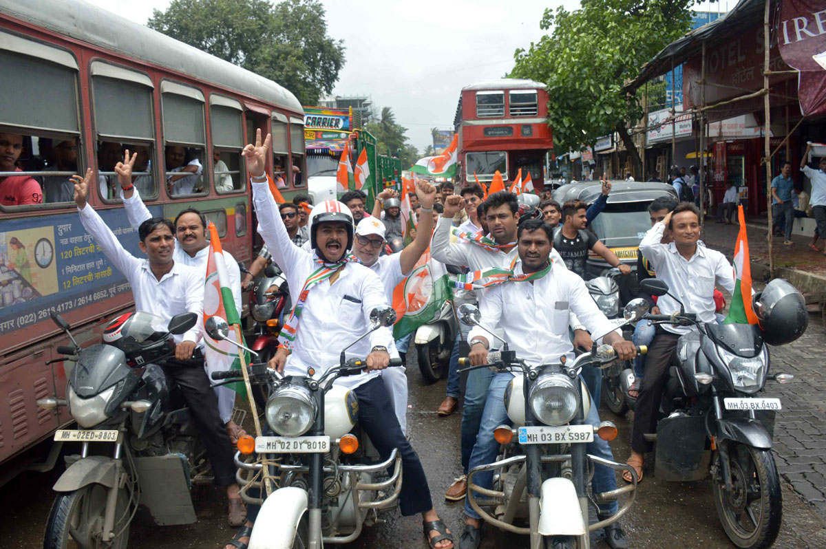 August Kranti Din in Mumbai at August Kranti Maidan.