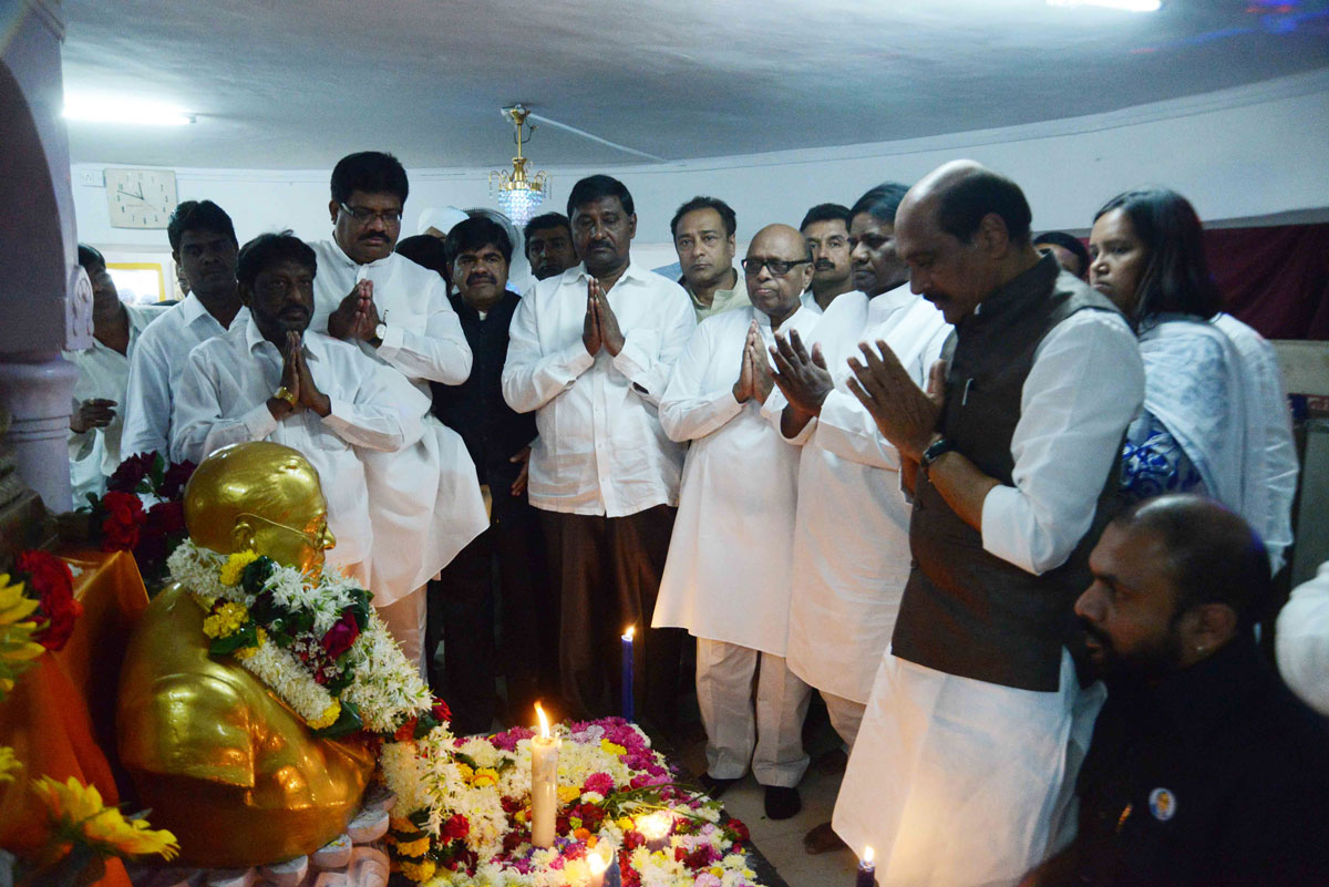 Tribute to Bharat Ratna Dr.Babasaheb Ambedkar on his Mahaparinirvan Din at Chaitya Bhoomi Dadar in Mumbai.
