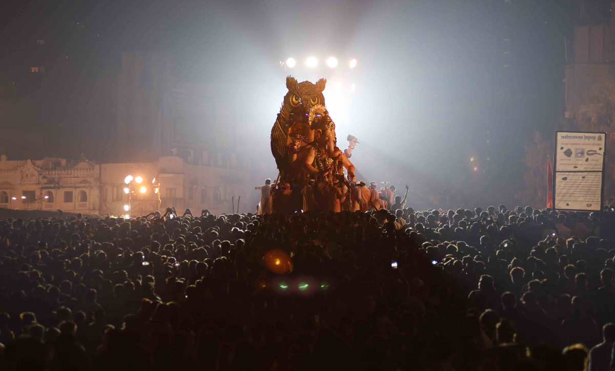 Ganesh Visarjan (Immersion) at Girgaon Chowpatty.