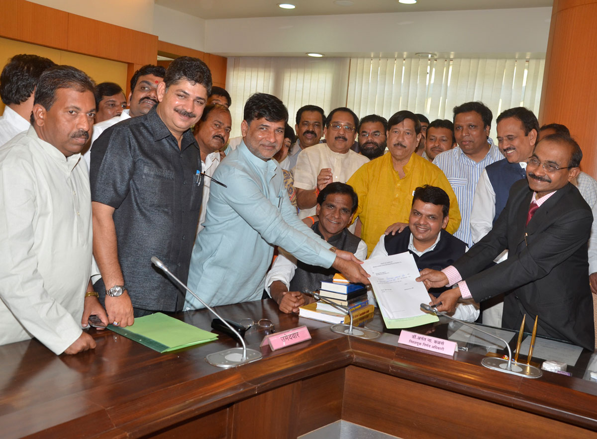 MLC Election Candidates Filed their Nomination Form in Presence of Chief Minister Devendra Fadnavis at Vidhan Bhavan.