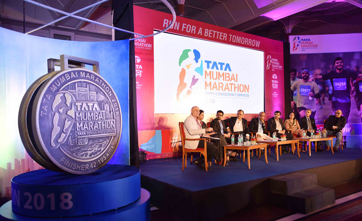 Mumbai Marathon-2018 Press Conference at Hotel Trident.