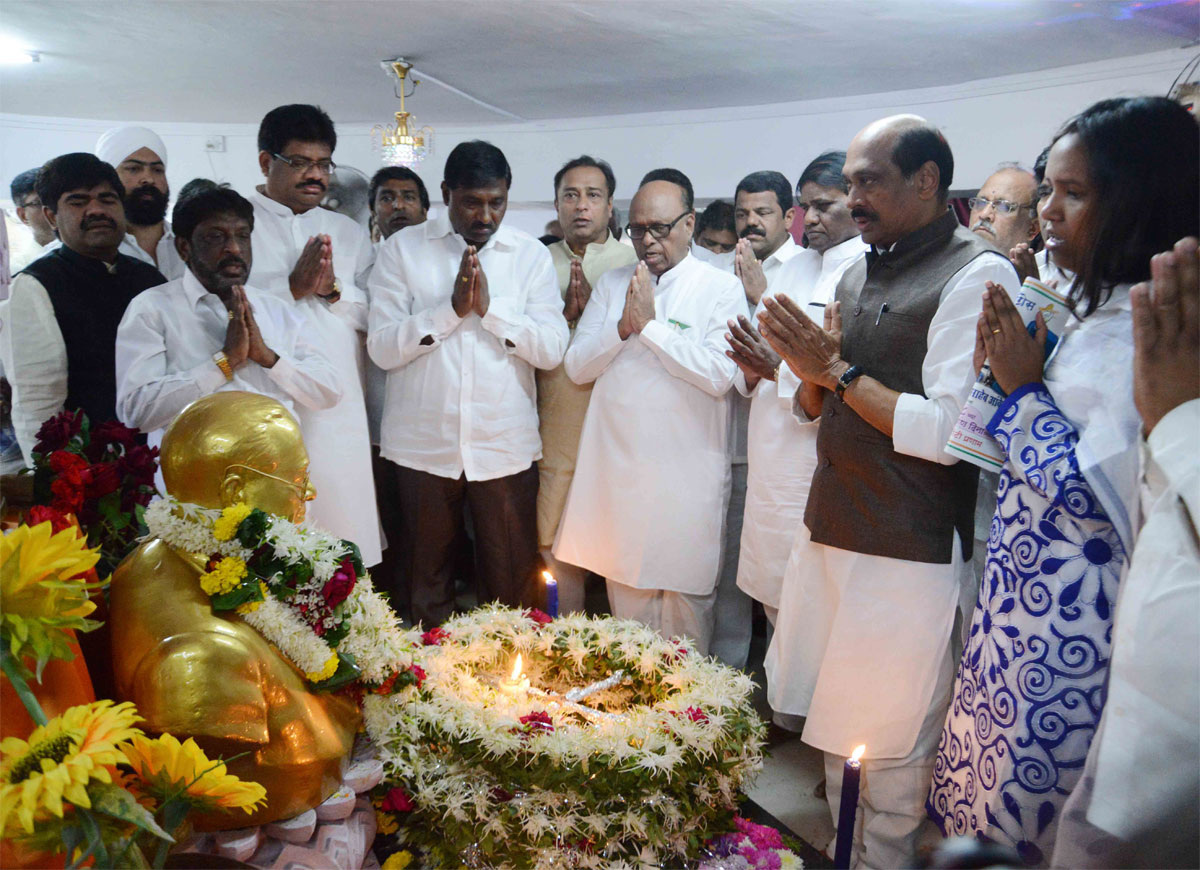 Tribute to Bharat Ratna Dr.Babasaheb Ambedkar on his Mahaparinirvan Din at Chaitya Bhoomi Dadar in Mumbai.