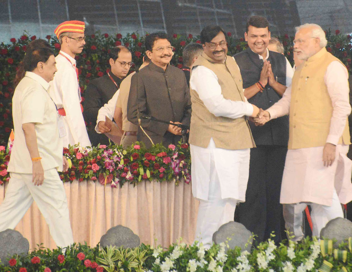 Oath Taking Ceremony of Chief Minister and Minister's of Maharashtra at Wankhede Stadium Mumbai.