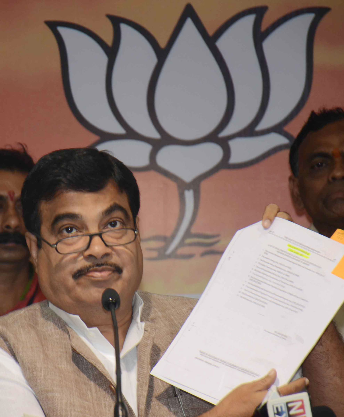 Central Minister Nitin Gadkari Press Conference at BJP Office Nariman Point.