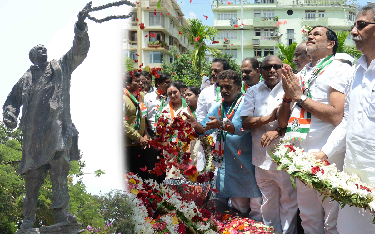Mumbai Congress President Sanjay Nirupam Organised Motor Cycle "Sadbhavana Rally" from Mahalaxmi Race Course to Cooprage Ground there after Mrcc President Paying Homage to Bharat Ratna Former Prime Minister Late.Rajiv Gandhi on His Birth Anniversary.