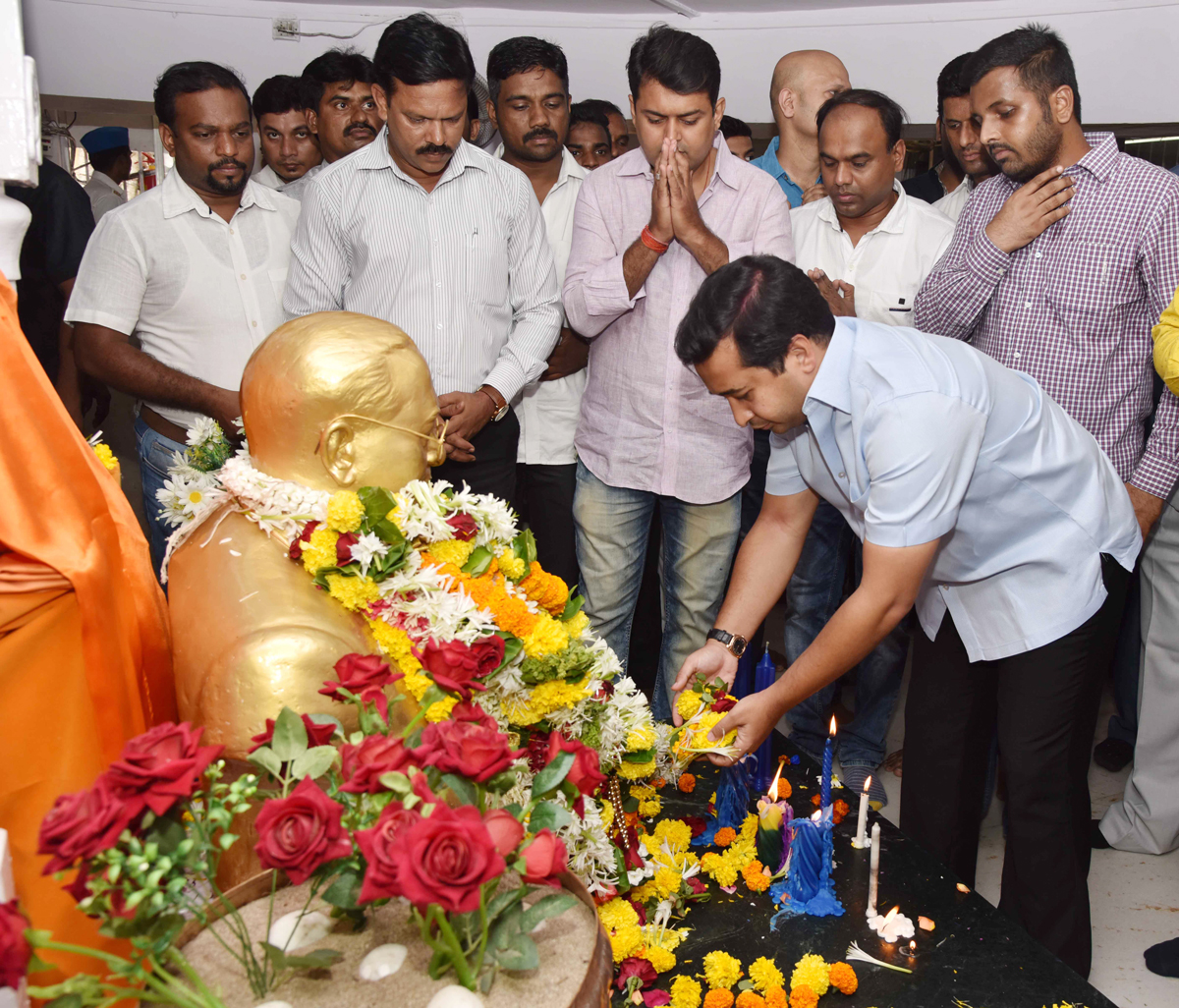 On 127th Birth Anniversary of The Father of Indian Constitution,Bharatratna Mahamanav Dr. Babasaheb Ambedkar Mumbai Leaders offers Floral Tribute at Chaityabhumi Dadar.
