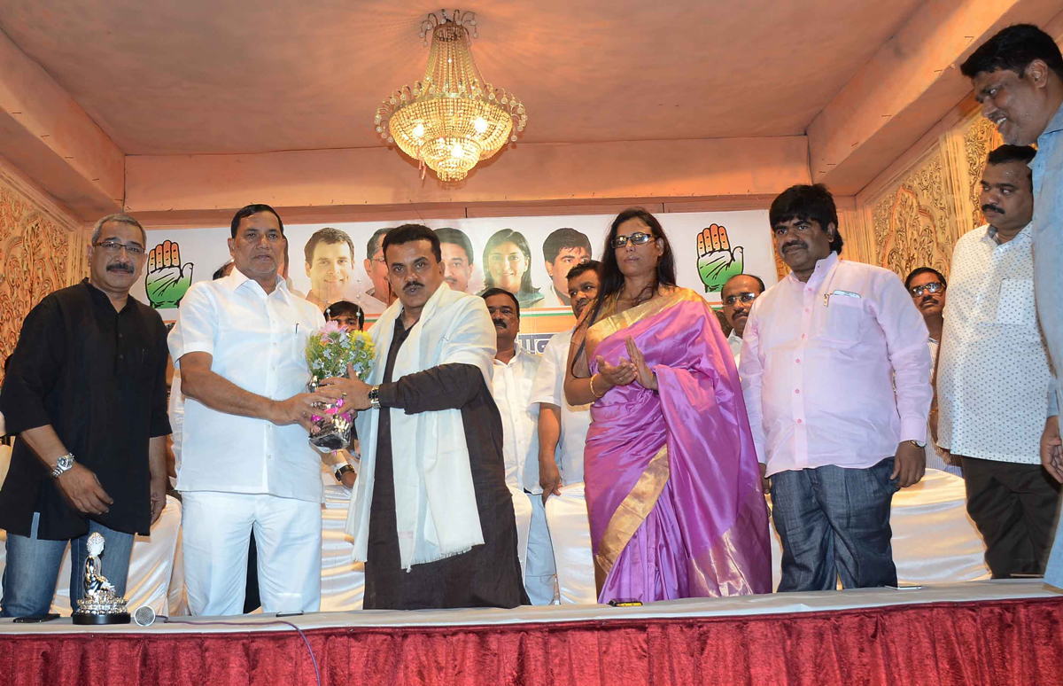 Mumbai Congress President Sanjay Nirupam during Karykarta Melava at Kalina.
