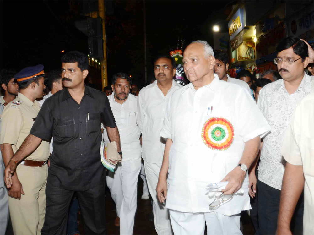 UNION MINISTER SHARAD PAWAR AND MUMBAI GUARDIAN MINISTER JAYANT PATIL AT DADAR.