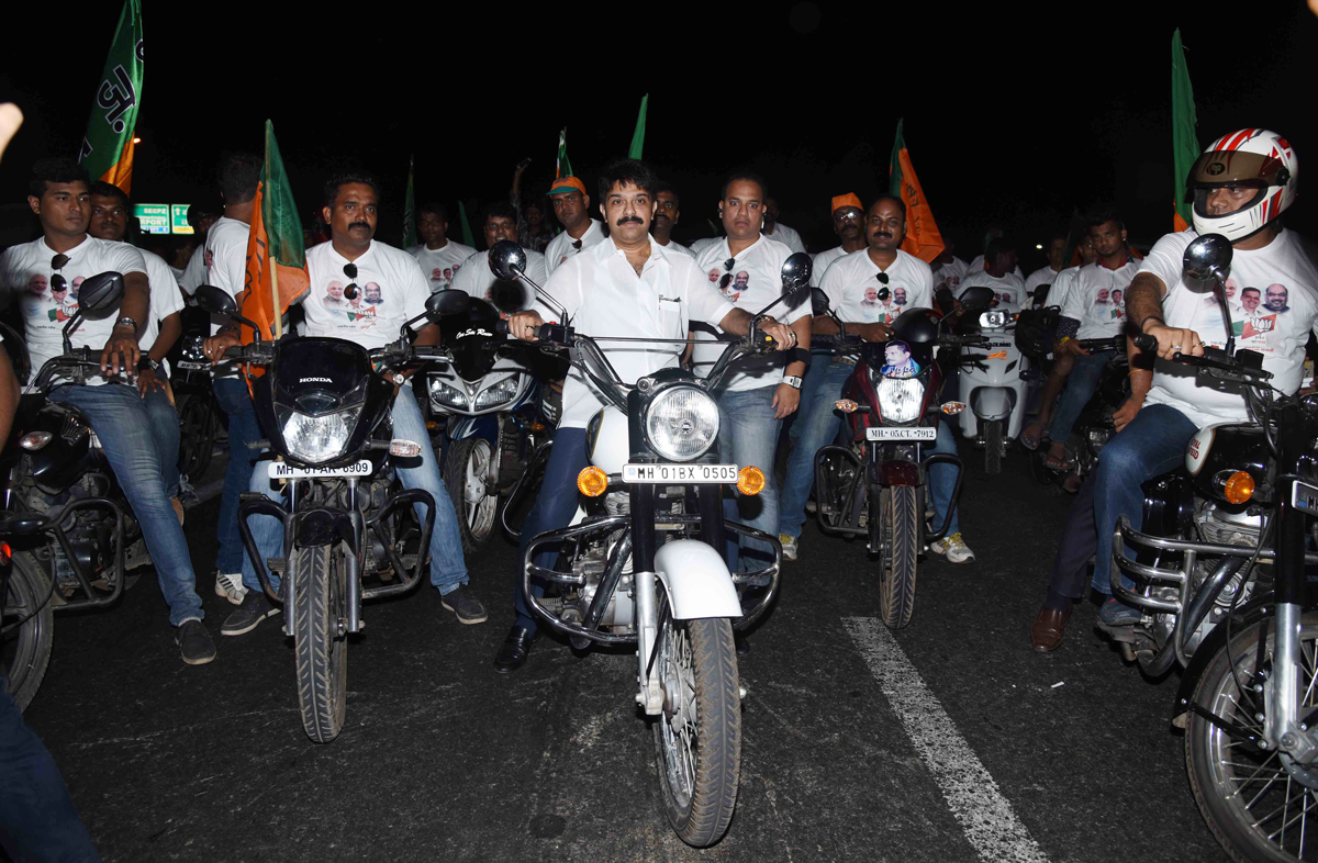 BJP Bike Rally at Andheri Leaded by Prasad Lad.