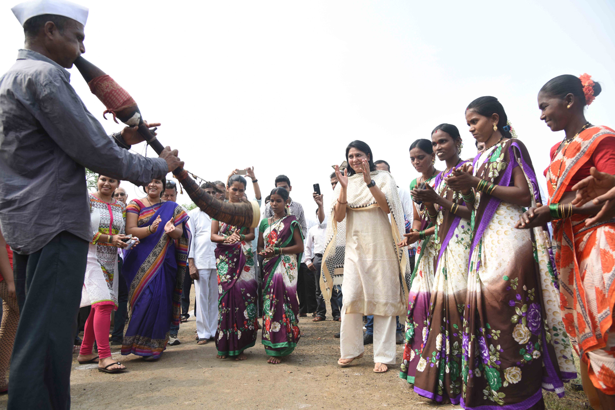 Nargis Dutt Memorial Charitable Trust Ex.MP Priya Dutt in Tribal Village Borichapada Sonavegaon Palghar Dist.