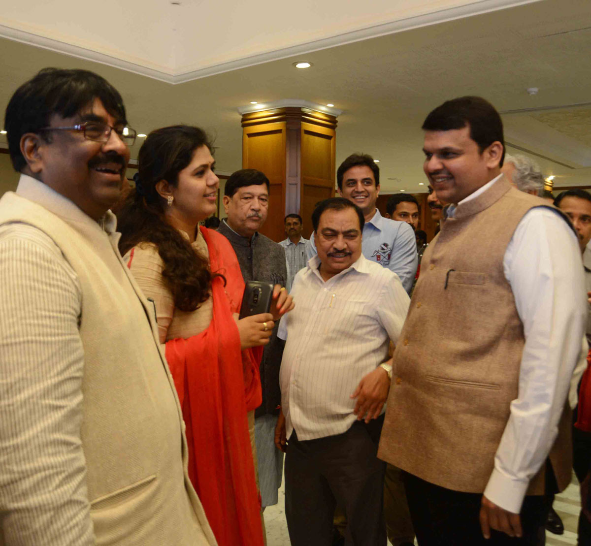 Chief Minister Devendra Fadnavis Tea Party Before Budget Session at Sahyadri Guest House.