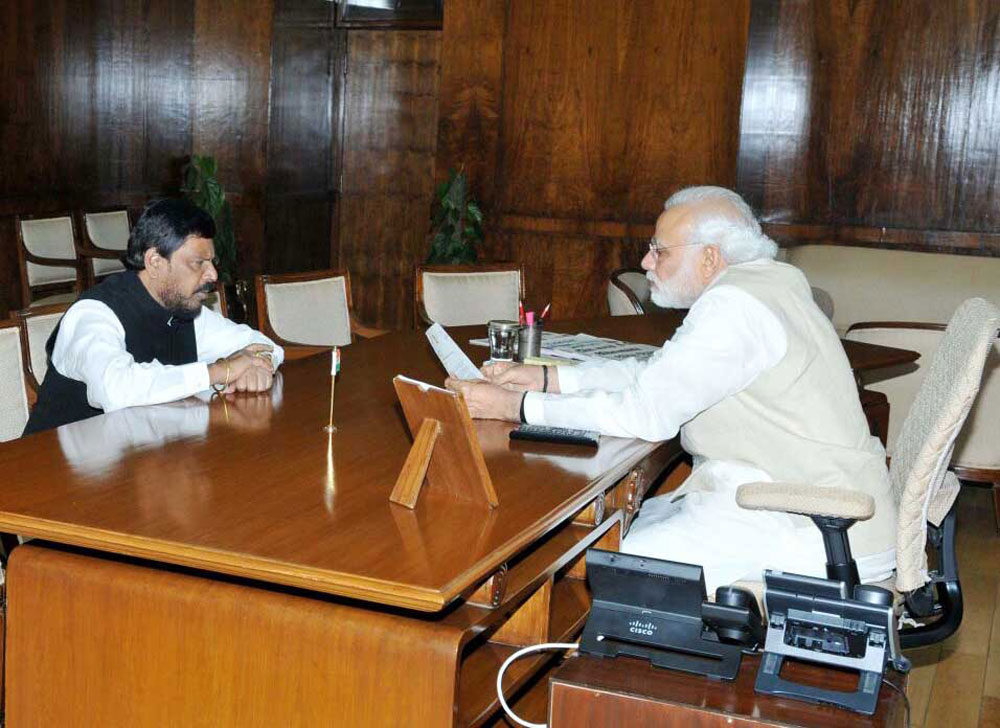 PM Narendra Modi & RPI Leader Ramdas Athawale Meeting at New Delhi.