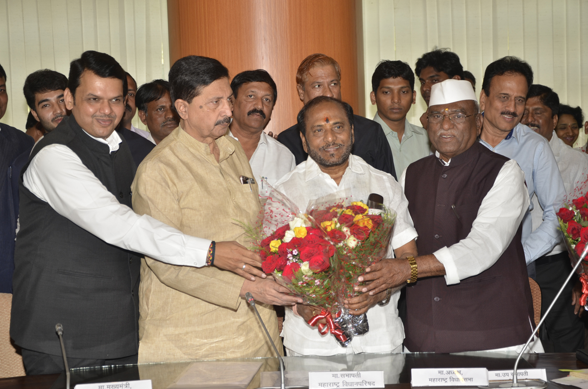 Newly Elected MLC's Oath Ceremony at Vidhan Bhavan in Chief Presence of Chief Minister Devendra Fadnavis,President Haribhau Bagde,Sabhapati Ramraje Nimbalkar.