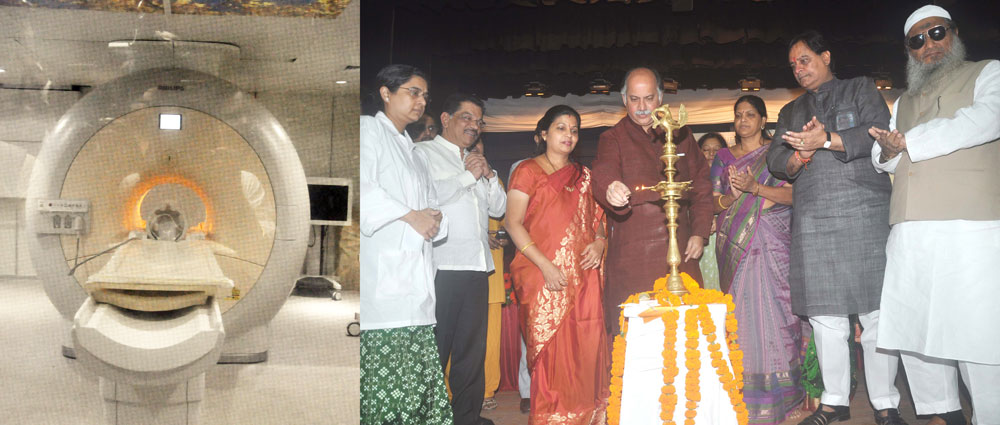 UNION MINISTER GURUDAS KAMAT INAUGATES M R I MACHINE AT SION HOSPITAL.