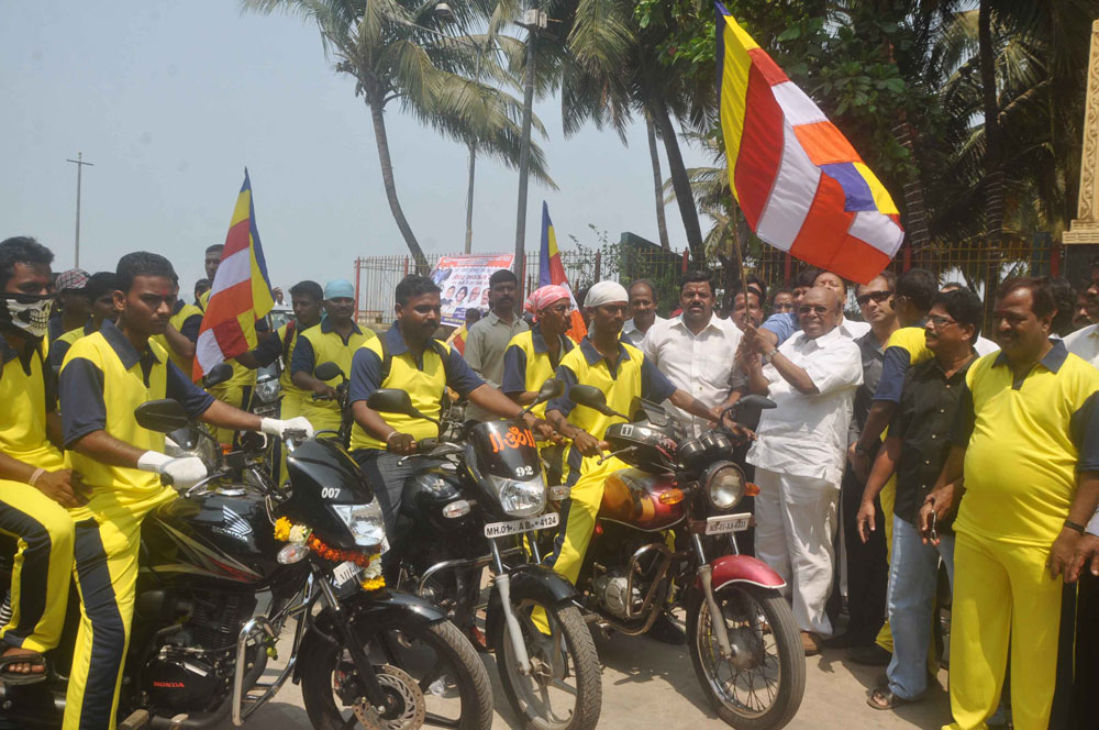 MOTOR CYCLE RALLY FROM DADAR CHAITYABHUMI TO MAHAD CHAVDAR TALAO .