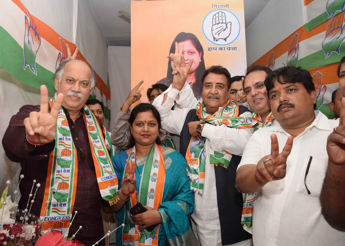 AICC Gen.Sec.,Former MP.& Ex.Union Minister Gurudas Kamat Inaugurates Candidates Election OffIce in North-West Assembly Mumbai on occasion Congress Leaders Ashokbhau Jadhav,Baldev Khosa & Bhai Jagtap.