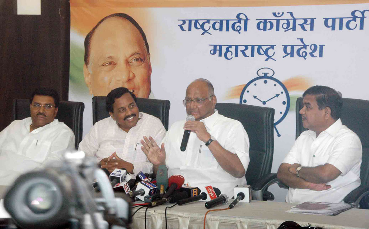 NCP Chief Sharad Pawar Press Conference at NCP Bhavan.