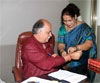 M.P.& EX UNION MINISTER GURUDAS KAMAT ON OCCASION RAKHI PORNIMA AT ANDHERI. M.P.& EX UNION MINISTER GURUDAS KAMAT ON OCCASION RAKHI PORNIMA AT ANDHERI.
