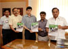 MINISTER NARAYANRAO RANE INAUGURATES A BOOK BY NILESH JADHAV "SHETKRAYANCHI GATHA" AT MANTRALAYA.