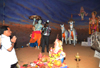 MINISTER NARAYANRAO RANE AT RANGARI BADAK CHAWL FOR GANPATI DARSHAN.