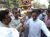 Congress-NCP South Mumbai MP.Candidate Milind Deora in SAI PALKHI Yatra at Lalbaugh.