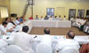Congress Leader's During Maharashtra Assembly Election 2014 Campaign Committee Meeting at Tilak Bhavan Dadar.