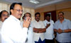 DY.CHIEF MINISTER AJIT PAWAR WITH BJP LEADERS AT VIDHAN BHAVAN.