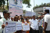 MAHARASHTRA NAV NIRMAN SENA PROTEST AT C P TANK. MAHARASHTRA NAV NIRMAN SENA PROTEST AT C P TANK.