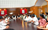 CHIEF MINISTER PRITHVIRAJ CHAVAN WITH HIS MINISTRY TEAM AT NAGPUR WINTER SESSION.