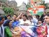 Mumbai Youth Congress Protest Against Railway Fare Hike at CST Mumbai. Mumbai Youth Congress Protest Against Railway Fare Hike at CST Mumbai.