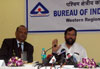 Union Minister for Consumer Affairs, Food and Civil Supplies, Ram Vilas Paswan at a Press Conference in Mumbai.