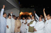 Minister's & MLA's Congratulating Chief Minister Shri Prithviraj Chavan for The Bold Decision To Pass a Bill in The Legislature Regularising the Hutments Upto 2000 On The Last Day Budget Session At Vidhan Bhavan Mumbai. Minister's & MLA's Congratulating Chief Minister Shri Prithviraj Chavan for The Bold Decision To Pass a Bill in The Legislature Regularising the Hutments Upto 2000 On The Last Day Budget Session At Vidhan Bhavan Mumbai.