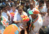 176-Bandra(E) Assembly Constituency Congress-NCP Candidate Narayanrao Rane Rally at BMC Colony Kherwadi Bandra.