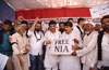 Congress Party Leaders with Malegaon Bomb Blast victims Families Protest Agitation at Azad Maidan.