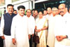 Hon.Presidential Candidate Ms.Meira Kumari welcomed by Congress Party Leaders at Mumbai Airport.