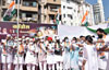 Congress Party Leaders Taking Oath on Celebration of 136th Foundation Day at Tejpal Hall August Kranti Maidan Mumbai.