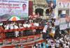 GOVINDA CELEBRETION IN MUMBAI ON OCCASION PWD MINISTER CHAGAN BHUJBAL AT BYCULLA GHODAPDEV.