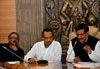 CHIEF MINISTER PRITHVIRAJ CHAVAN & DY CHIEF MINISTER AJITDADA PAWAR PRESS CONFRENCE AT VIDHAN BHAVAN.