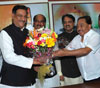 CHIEF MINISTER PRITHVIRAJ CHAVAN ON HIS BIRTHDAY AT VIDHAN BHAVAN.