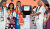 NCP PRESIDENT & UNION MINISTER SHARAD PAWAR IN NCP YUVATI MELAVA AT DEVGIRI COLLEGE AURANGABAD.