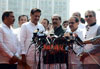 Congress MLA's Press Conference Against BJP Government on 3rd Day Assembly Session at Vidhan Bhavan Mumbai.