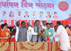 Chief Minister Devendra Fadnavis & MLA Vinayakrao Mete during ShivSangram Melava.