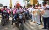 Former MP Eknathrao Gaikwad Flag off Motor Cycle Rally Left for Mahad.