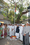 MAHARASHTRA PRADESH NCP CELEBRATING REPUBLIC DAY ON OCCASION MAHARASHATRA STATE NCP PRESIDENT MADHUKARRAO PICHAD & OTHER'S AT RASHTRAVADI BHAVAN.