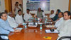Chief Minister Prithviraj Chavan & MPCC President Manikrao Thakare with Marathwada Leader's at Tilak Bhavan Dadar.