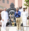 Chief Minister Uddhav Thackrey & Minister Aaditya at Vidhan Bhavan.